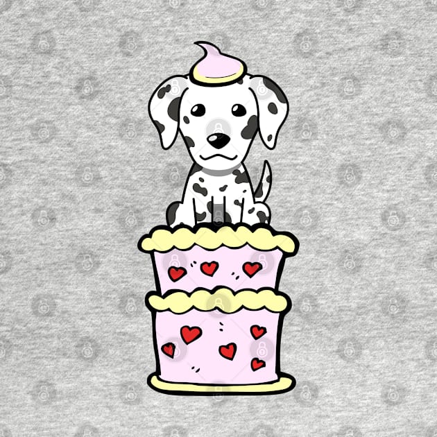 Dalmatian dog Jumping out of a cake by Pet Station